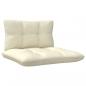 Preview: 3-tlg. Garten-Lounge-Set mit Kissen in Creme Massivholz Kiefer