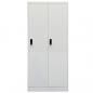 Preview: Kleiderschrank Hellgrau 80x50x180 cm Stahl