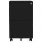 Preview: Aktenschrank mit Rollen Schwarz 39x45x67 cm Stahl