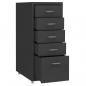 Preview: Aktenschrank mit Rollen Anthrazit 28x41x69 cm Metall