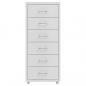 Preview: Aktenschrank mit Rollen Grau 28x41x69 cm Metall