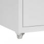 Preview: Aktenschrank mit Rollen Grau 28x41x69 cm Metall