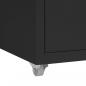 Preview: Aktenschrank mit Rollen Schwarz 28x41x69 cm Metall