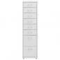 Preview: Aktenschrank mit Rollen Grau 28x41x109 cm Metall