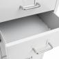 Preview: Aktenschrank mit Rollen Grau 28x41x109 cm Metall