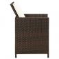 Preview: Gartenstühle mit Kissen 4 Stk. Poly Rattan Braun