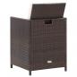 Preview: 4-tlg. Gartenstuhl und Hocker Set Poly Rattan Braun