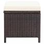 Preview: 4-tlg. Gartenstuhl und Hocker Set Poly Rattan Braun