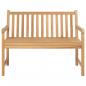 Preview: Gartenbank 114 cm Massivholz Teak