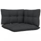 Preview: 2-Sitzer-Gartensofa mit Kissen Schwarz Massivholz Kiefer 