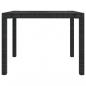 Preview: Gartentisch 90x90x75 cm Gehärtetes Glas Poly Rattan Schwarz 