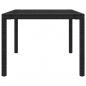 Preview: Gartentisch Schwarz 250x100x75 cm Gehärtetes Glas Poly Rattan