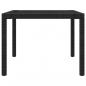 Preview: Gartentisch Schwarz 190x90x75 cm Gehärtetes Glas Poly Rattan