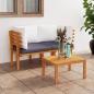 Preview: ARDEBO.de - 2-Sitzer-Gartensofa mit Kissen Massivholz Akazie