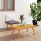 Preview: ARDEBO.de - 2-tlg. Garten-Lounge-Set mit Kissen Massivholz Akazie