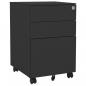 Preview: ARDEBO.de - Aktenschrank mit Rollen Anthrazit 39x45x60 cm Stahl