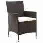 Preview: 3-tlg. Garten-Essgruppe Poly Rattan Braun