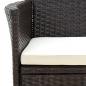 Preview: 3-tlg. Garten-Essgruppe Poly Rattan Braun