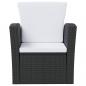 Preview: 8-tlg. Garten-Lounge-Set mit Kissen Poly Rattan Schwarz