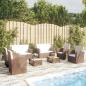 Preview: ARDEBO.de - 8-tlg. Garten-Lounge-Set mit Kissen Poly Rattan Braun