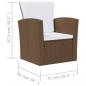 Preview: 8-tlg. Garten-Lounge-Set mit Kissen Poly Rattan Braun