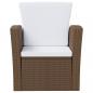 Preview: 16-tlg. Garten-Lounge-Set mit Kissen Poly-Rattan Braun