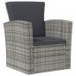 Preview: 16-tlg. Garten-Lounge-Set mit Kissen Poly-Rattan Grau