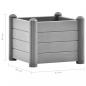 Preview: Garten-Hochbeet PP Stein Grau 43x43x35 cm