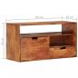 Preview: TV-Schrank 80x30x42 cm Massivholz Akazie