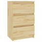 Preview: Nachtschrank 40x29,5x64 cm Massivholz Kiefer