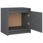 Preview: Nachtschrank Grau 40x30,5x40 cm Massivholz Kiefer