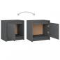 Preview: Nachtschrank Grau 40x30,5x40 cm Massivholz Kiefer