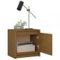 Preview: Nachtschrank Honigbraun 40x30,5x40 cm Massivholz Kiefer