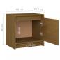 Preview: Nachtschrank Honigbraun 40x30,5x40 cm Massivholz Kiefer