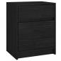 Preview: Nachtschrank Schwarz 40x31x50 cm Massivholz Kiefer