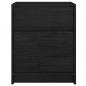 Preview: Nachtschrank Schwarz 40x31x50 cm Massivholz Kiefer