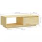 Preview: Couchtisch 110x50x33,5 cm Massivholz Kiefer