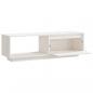 Preview: TV-Schrank Weiß 110x30x33,5 cm Massivholz Kiefer