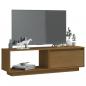 Preview: TV-Schrank Honigbraun 110x30x33,5 cm Massivholz Kiefer