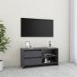 Preview: ARDEBO.de - TV-Schrank Grau 80x31x39 cm Massivholz Kiefer