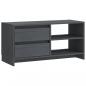 Preview: TV-Schrank Grau 80x31x39 cm Massivholz Kiefer