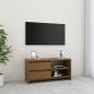 Preview: ARDEBO.de - TV-Schrank Honigbraun 80x31x39 cm Massivholz Kiefer