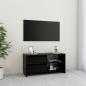 Preview: ARDEBO.de - TV-Schrank Schwarz 80x31x39 cm Massivholz Kiefer