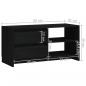 Preview: TV-Schrank Schwarz 80x31x39 cm Massivholz Kiefer