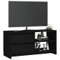 Preview: TV-Schrank Schwarz 80x31x39 cm Massivholz Kiefer