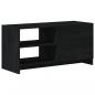 Preview: TV-Schrank Schwarz 80x31x39 cm Massivholz Kiefer