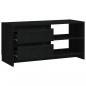 Preview: TV-Schrank Schwarz 80x31x39 cm Massivholz Kiefer