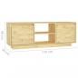 Preview: TV-Schrank 110x30x40 cm Massivholz Kiefer