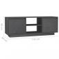 Preview: TV-Schrank Grau 110x30x40 cm Massivholz Kiefer