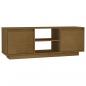 Preview: TV-Schrank Honigbraun 110x30x40 cm Massivholz Kiefer